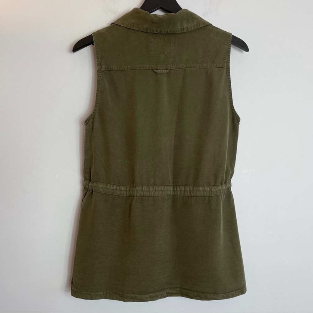 Sanctuary Olive Green Sleeveless Tie Vest - S - Picture 2 of 9